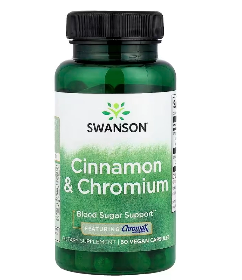 Cinnamon Chromium, Canela e Cromo, 60 Cápsulas, Swanson