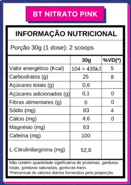 BT 400 Nitrato, Sabor Pink Lemonade, 450g, Dobro