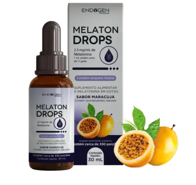 Melaton Drops, Melatonina 210mcg, 30ml Sabor Maracuja, Endogen