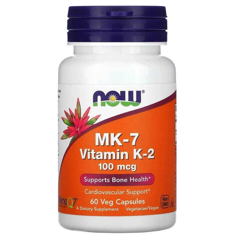 Vitamina K-2 MK-7, 100mcg, 60 Cápsulas, Now