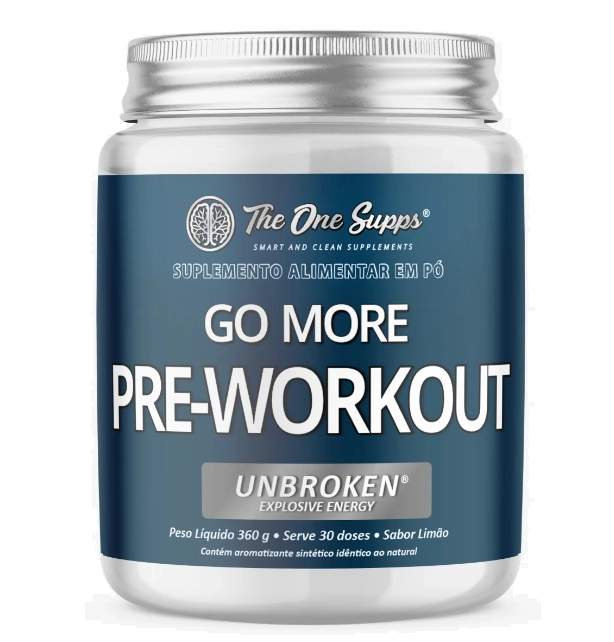Pré Treino Go More Unbroken, 360g Sabor Limão, The One Supps