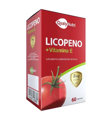 Licopeno + Vitamina E, 500mg, 60 Cápsulas, QualyNutri