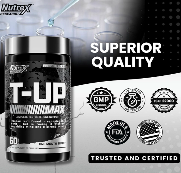 T-UP Suporte para Desempenho e Recuperação, 60 Cápsulas, Nutrex