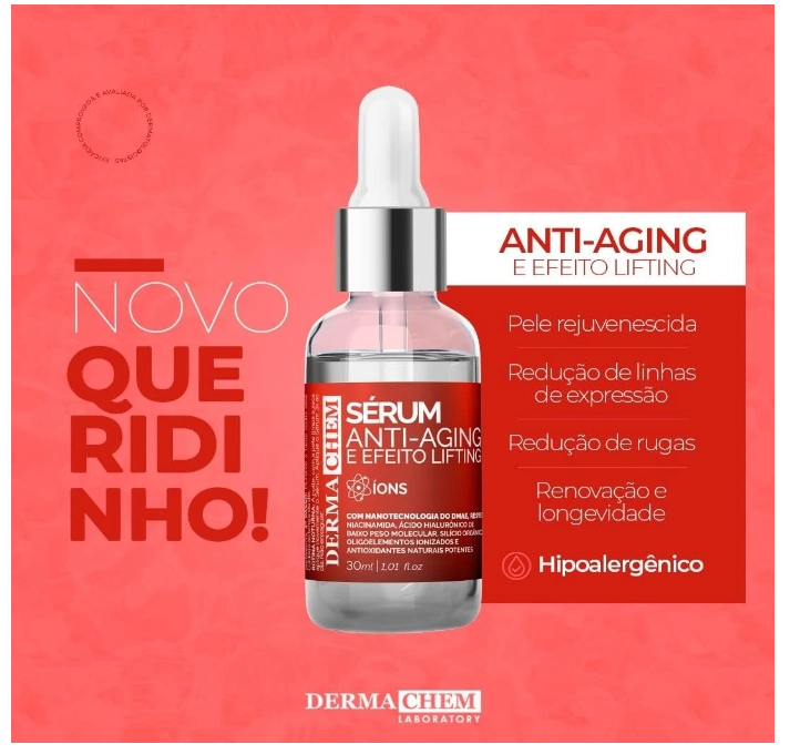 Sérum Anti-Aging, e Efeito Lifting, 30Ml, Dermachem