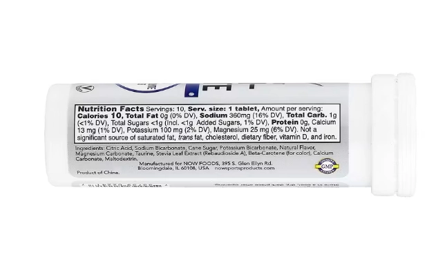 Efervescente Effer-Hydrate, 10 Comprimidos Sabores, Now