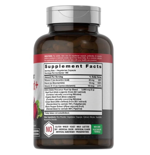 Óxido Nítrico Max com Raiz de Beterraba, Beet Root, 180 Cápsulas, Horbaach