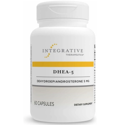DHEA 5mg, Auxiliar no Envelhecimento Saudável,  60 Cápsulas, Integrative Therapeutics