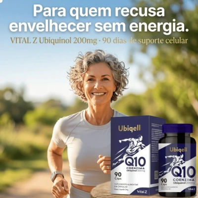Coenzima Q10 Ubiquinol, 200mg, Energia e Saúde Cardiovascular, 90 Cápsulas, Vital Z