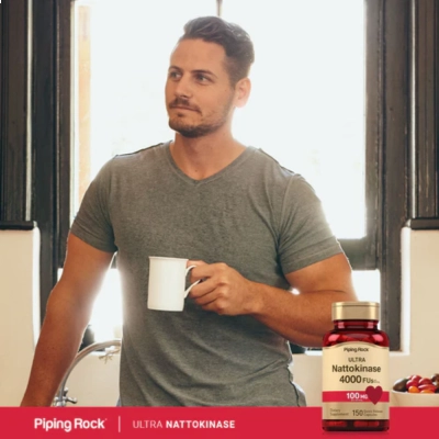 Ultra Nattokinase 4000 FUs, 100MG, 150 Cápsulas, Piping Rock