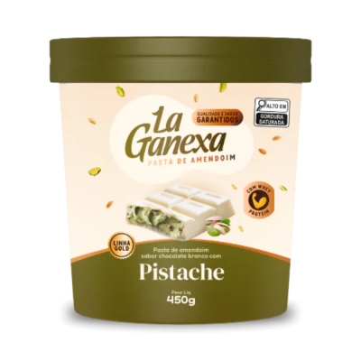 Pasta de Amendoim com Whey, 450g, Sabores, La Ganexa