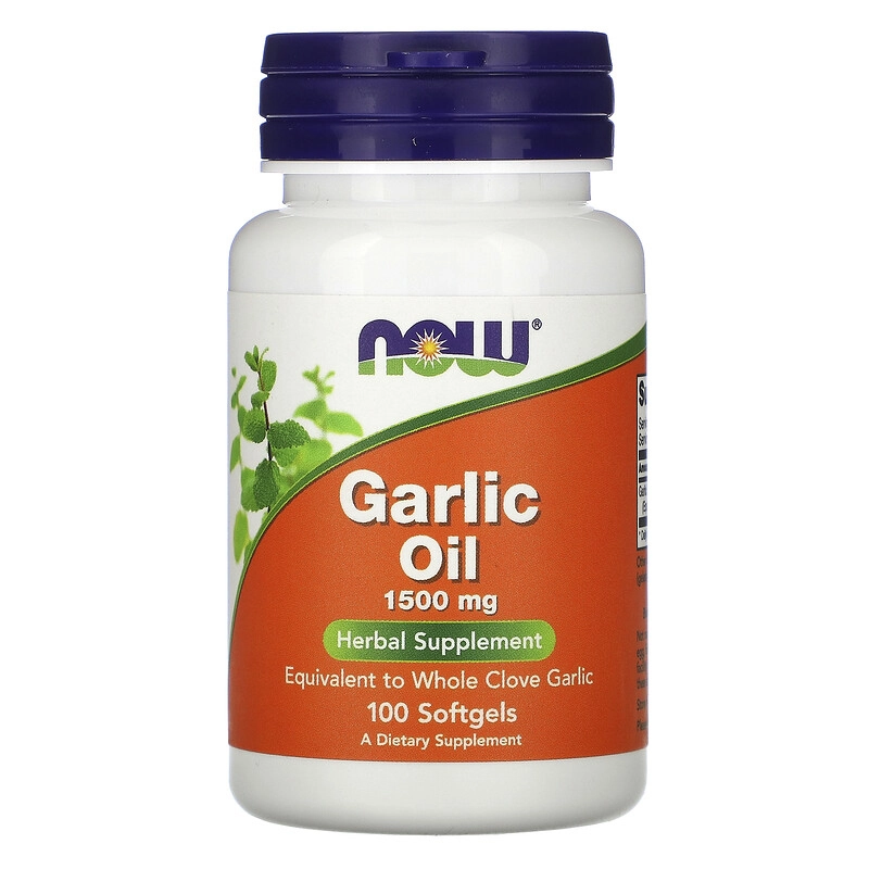 Garlic Oil (Oleo de alho) 1,500mg, 100 Softgels Now Foods