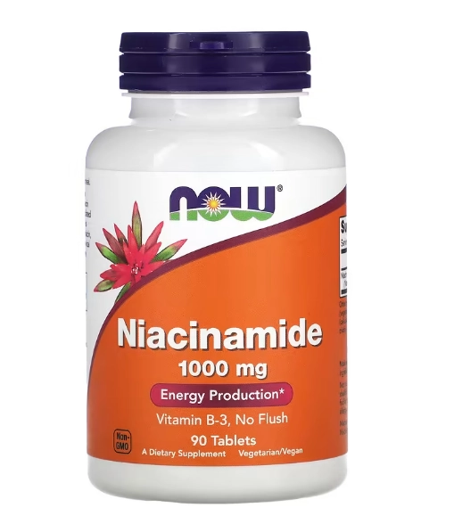 Niacinamida 1000mg, 90 Comprimidos, Now