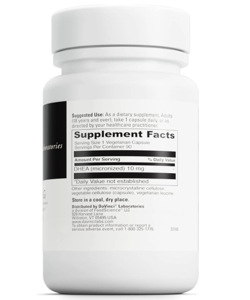 Dhea, 10mg, 90 Cápsulas, DaVinci
