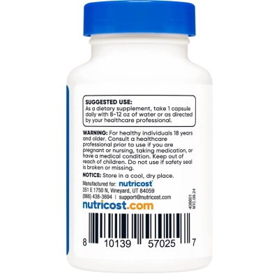  PQQ, Suporte Mitocondrial, 20mg, 30 Cápsulas, Nutricost 