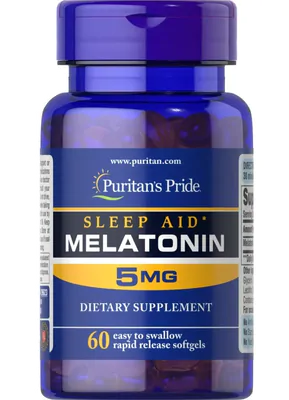 Melatonina, 5mg, 60 cápsulas, Puritan's Pride