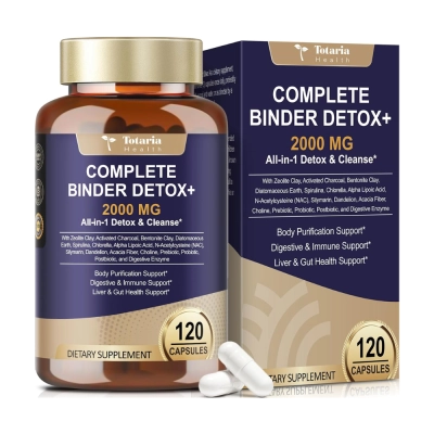 Complete Binder Detox+ 2000mg, 120 Cápsulas, Tatoria Health