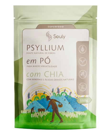 Psyllium em Pó, 150g, Souly