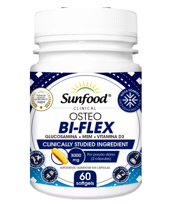 Osteo Bi-flex 3000mg, 60 Cápsulas, Sunfood