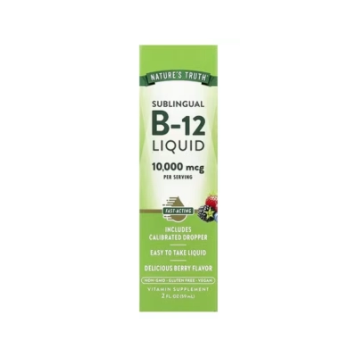 Sublingual B-12 Liquid, 10000mgc, Fast Acting, Nature's Truth
