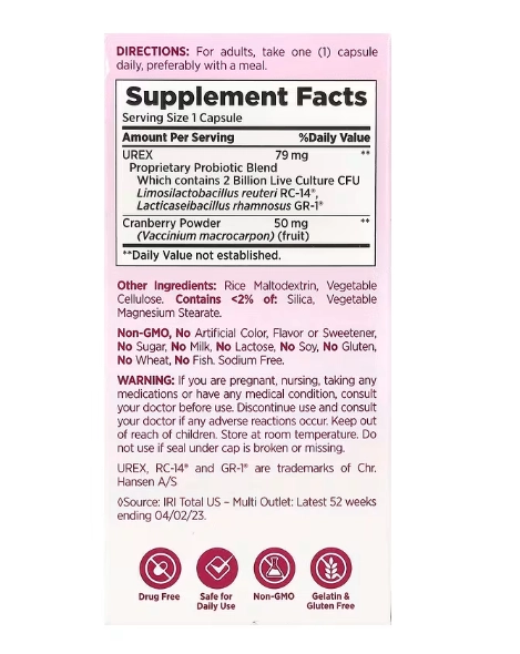Healthy PH Balance + Cranberry,  Probióticos + Cranberries, Saúde Feminina, 30 Cápsulas, Nature's Bounty