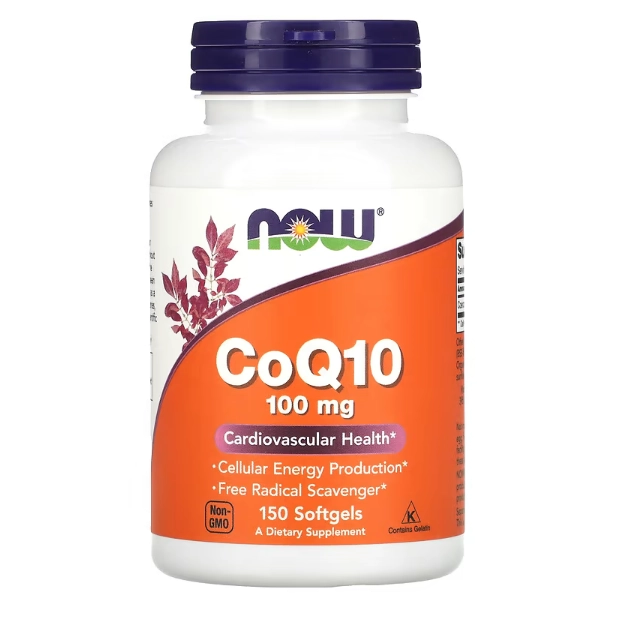 Coenzima Q10, 100mg, 150 Cápsulas, Now
