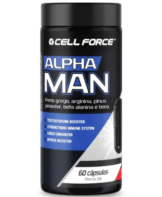 Alpha Man, Aumento de Testosterona, Força e Libido, 60 Capsulas, Cell Force