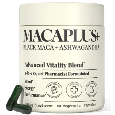 Macaplus+ Black Maca com Ashwagandha, Plus+Ultra