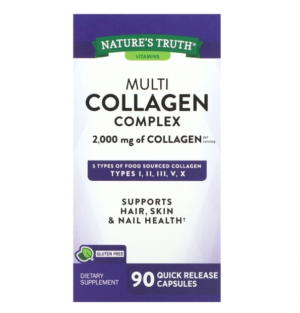 Multi Colágeno Complex, 2000mg, 90 cápsulas de liberação rápida, Nature's Truth