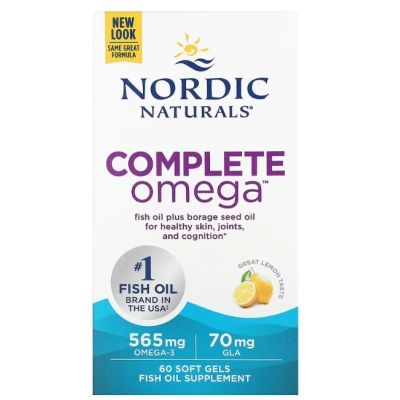 Omega Complete 565mg, 60 Cápsulas Sabor Limão, Nordic Naturals