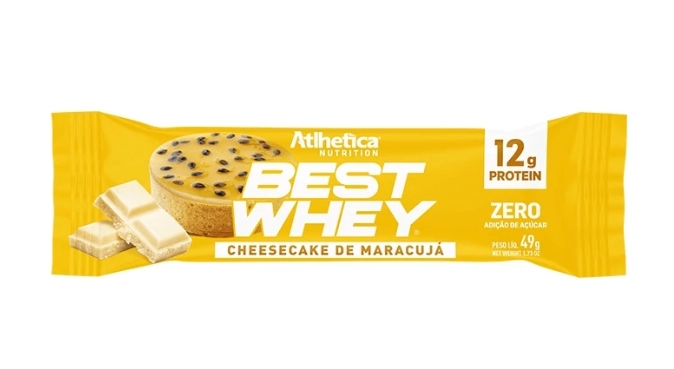 Barra Best Whey Bar, Sabores, 3 Unidades 62g Cada, Atlhetica Nutrition
