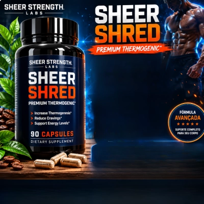 Sheer Shred Thermogenic, Energia, Definição e Performance Física, 90 Cápsulas, Sheer Strength