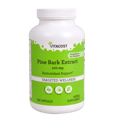 Extrato de Casca de Pinheiro, Pine Bark Extract 100mg, 300 Cápsulas, Vitacost