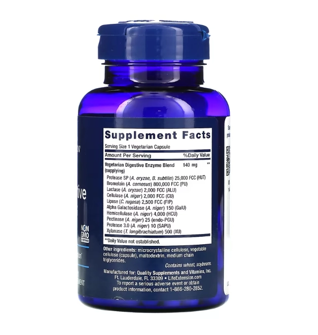 Enzimas Super Digestivas, 60 Cápsulas, Life Extension