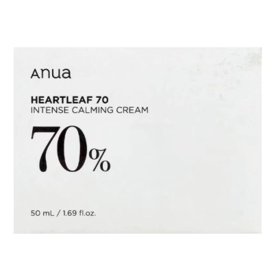 Heartleaf 70 Creme Calmante Intenso, Hidratação e Suavização da Pele, 50ml, Anua