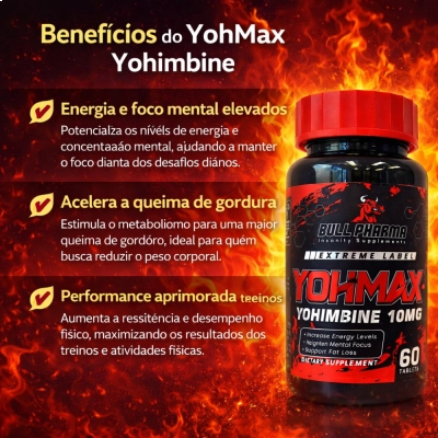 Yohmax Yohimbine, 10 Mg, 60 Tablets, BULL PHARMA