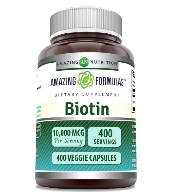 Biotina 10000mcg, 400 Cápsulas, Amazing Formulas