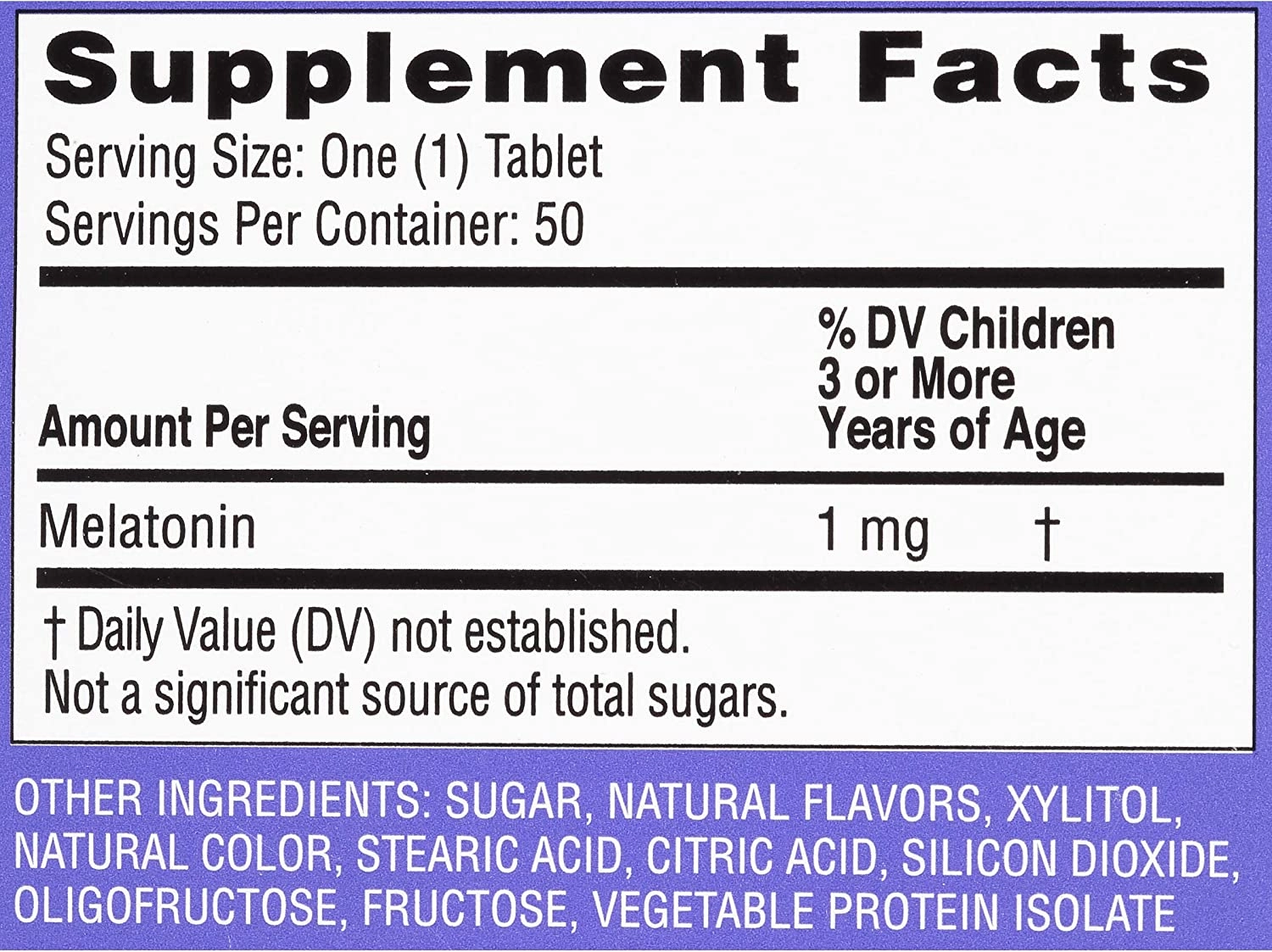 Melatonina Infantil 1mg, 50 Comprimidos Mastigáveis, Zarbee's