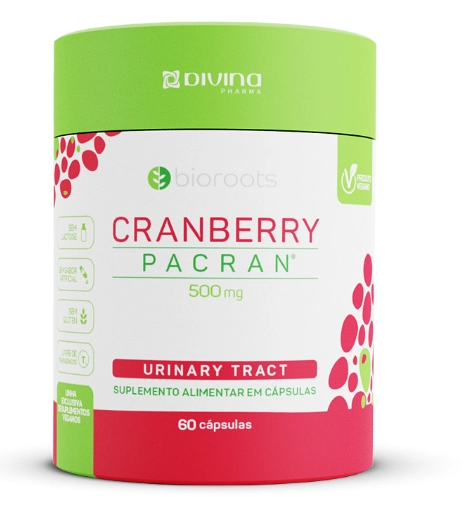 Cranberry Pacran, 500mg, 60 cápsulas, Bioroots