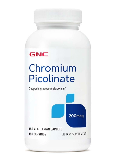 Picolonato de cromo, 200mcg, 180 Cápsulas, GNC