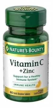 Vitamina C + zinco, 60mg, 60 Capsulas,  Natures Bounty