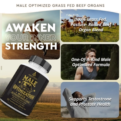 MOFO Male Optimization, Disposição, Resistência e Bem-Estar Masculino, 180 Cápsulas, Ancestral