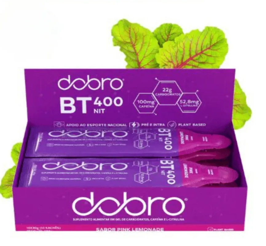 BT 400 Nitrato Gel, Com L-Citrulinilarginina, Sabor Pink Lemonade, 30g cada, Caixa com 10, Dobro