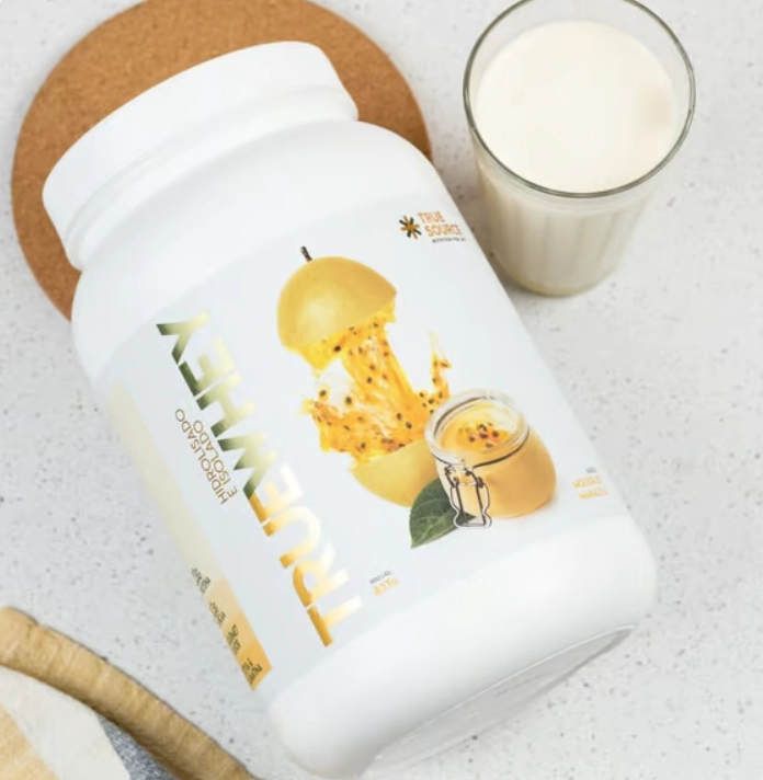 True Whey, Hidrolisado e Isolado, 837g, Sabor Mousse de Maracujá, True Source