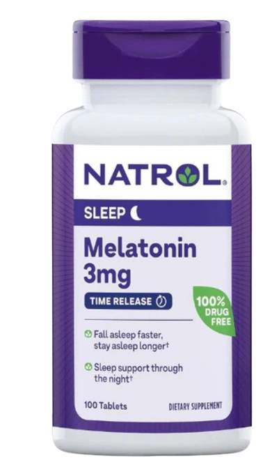Melatonina, 3mg, Time Release (Liberação Gradual), 100 Comprimidos, Natrol