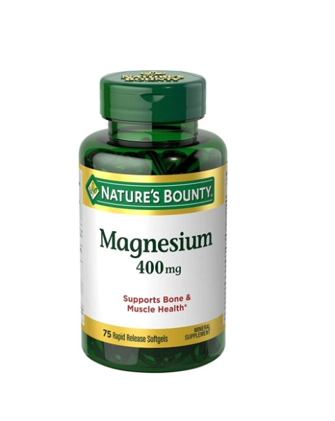 Magnésio, 400Mg, 75 Cápsulas, Natures Bounty