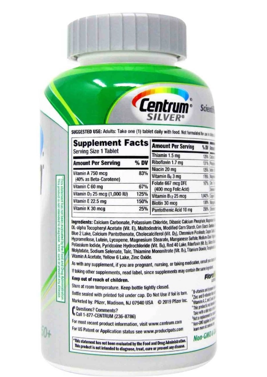 Centrum Silver Adults 50+, 325 Comprimidos