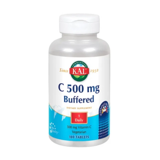 Vitamina C 500, Buffered, 100 Comprimidos, Kal