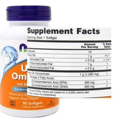 Kit Saúde Essencial Para Homens, Ultra Ômega‑3 NOW + Multivitamínico GNC Mens + Vitamina D3 NOW