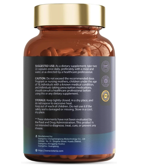 Complexo de Magnésio 700mg, Glicinato, Óxido de Malato, Taurato, Aspartato e Orotato, 120 Capsulas, Totaria Health