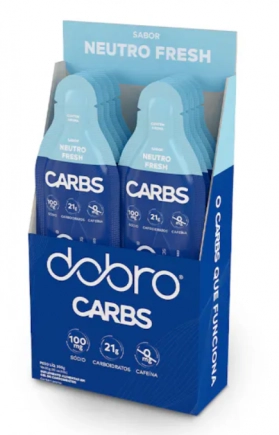 Carbs Gel, Sabor Neutro Fresh, Sem Cafeína, 30g cada, Caixa com 10, Dobro
